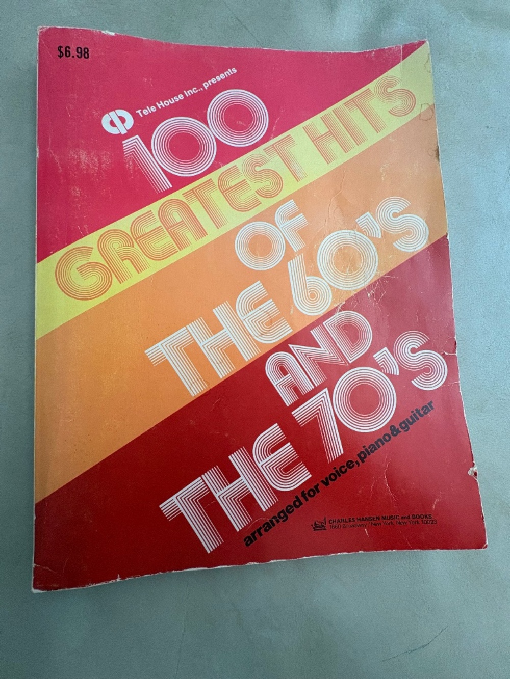MUSIC & SONG BOOK - "100 GREATEST HITS  OF THE 60'S AND THE 70'S"